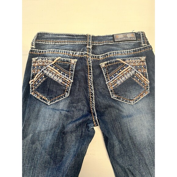 Grace in‎ LA Easy Fit Jeans Womens 29 Bootcut Aztec Embroidered Western - Picture 4 of 5